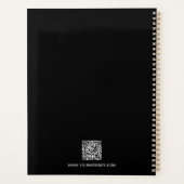 Minimalistische Logo QR Code Zakelijk Zwart Wit Te Planner (Achterkant)