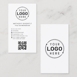 Minimalistische Logo Social Media Icons QR-code Visitekaartje