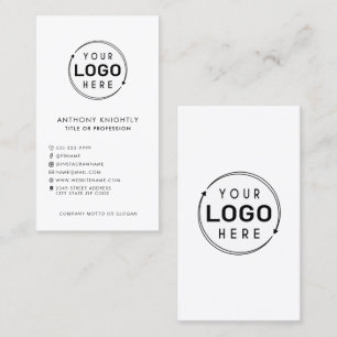 Minimalistische Logo Social Media Icons Slogan Visitekaartje