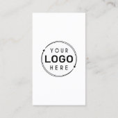 Minimalistische Logo Social Media Icons Slogan Visitekaartje (Achterkant)