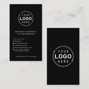 Minimalistische Logo Social Media Icons Slogan Visitekaartje