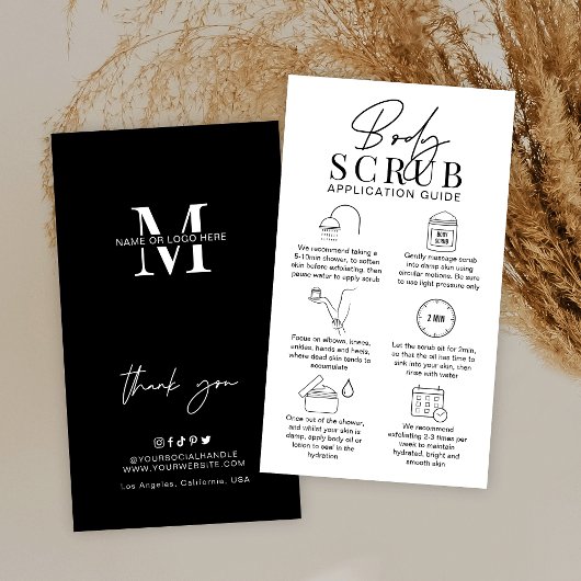 Minimalistische Logo Sugar Body Scrub Toepassingsg Visitekaartje