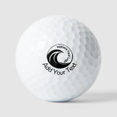 Minimalistische logo- & tekstvervanging golfballen (Voorkant)