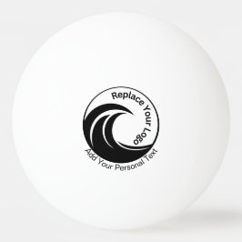 Minimalistische logo- & tekstvervanging pingpongbal
