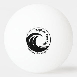 Minimalistische logo- & tekstvervanging pingpongbal