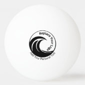 Minimalistische logo- & tekstvervanging pingpongbal (Achterkant)