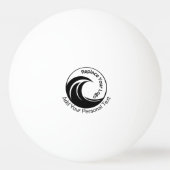 Minimalistische logo- & tekstvervanging pingpongbal (Achterkant)