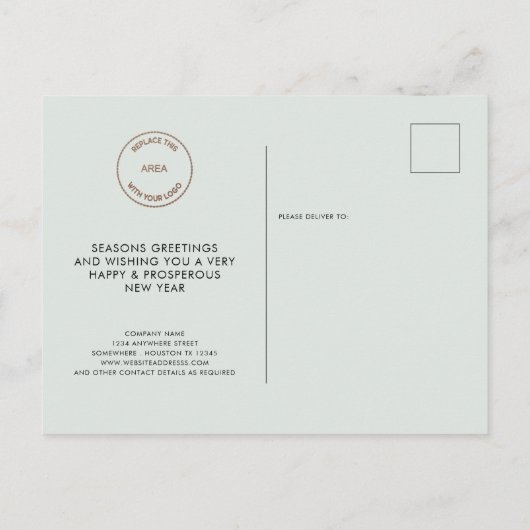 Minimalistische Logo voor bedrijven Briefkaart (Achterkant)