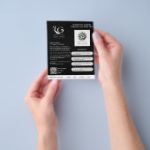 ⭐️Minimalistische Logo ZWART WIT Eenvoudige QR Sja Flyer (Hand)