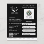 ⭐️Minimalistische Logo ZWART WIT Eenvoudige QR Sja Flyer (Voorkant)