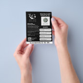 ⭐️Minimalistische Logo ZWART WIT Eenvoudige Sjablo Flyer (Hand)