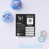 ⭐️Minimalistische Logo ZWART WIT Eenvoudige Sjablo Flyer (Enkel)