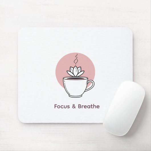Minimalistische Lotus Kunst Muismat (Met muis)