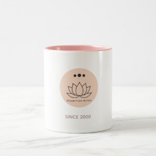 Minimalistische Lotusbloem Persoonlijke Zen Kussen Tweekleurige Koffiemok