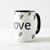 Minimalistische Love & Bees Mok – Romantisch Cadea (Voorkant rechts)