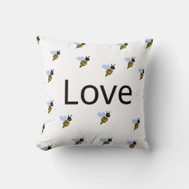 Minimalistische "Love & Bees" Worp Kussen – Romant