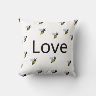 Minimalistische "Love & Bees" Worp Kussen – Romant