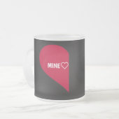 Minimalistische Love Coffee Mok (Voorkant links)