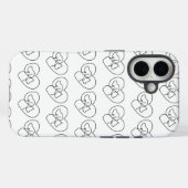 Minimalistische Love Line Art Heart Pattern Telefo Case-Mate iPhone Case (Achterkant (horizontaal))