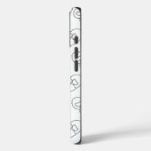 Minimalistische Love Line Art Heart Pattern Telefo Case-Mate iPhone Case (Achterkant / Links)