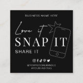 Minimalistische Love Snap Share Label ons op socia (Voorkant)