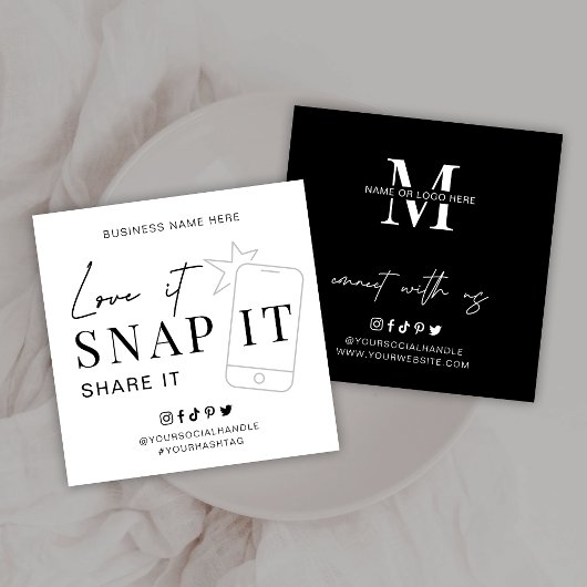 Minimalistische Love Snap Share Label ons op socia