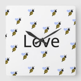 Minimalistische Love Wall Clock – Romantisch Moder Vierkante Klok