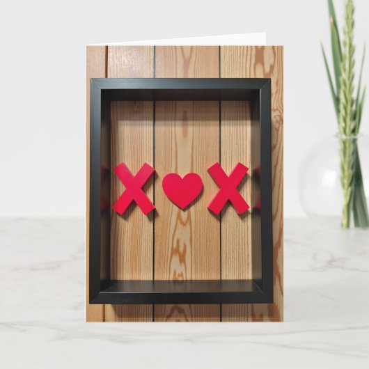 Minimalistische Love Xox Kaart (Voorkant)