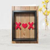 Minimalistische Love Xox Kaart (Gele Bloem)