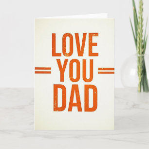 Minimalistische Love You Dad-lijnkaart Kaart