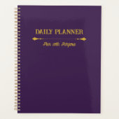 Minimalistische Loyal Plum Gold Planner (Voorkant)