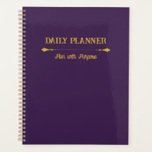 Minimalistische Loyal Plum Gold Planner