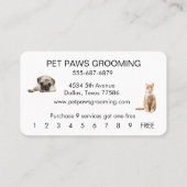 Minimalistische loyaliteit Kaart Pet Dog Services  Visitekaartje (Achterkant)