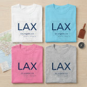 Minimalistische luchthavencode – Op maat gemaakte T-shirt