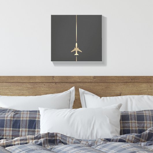 Minimalistische Luchtvaart Canvas Print (Insitu (Slaapkamer))