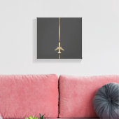 Minimalistische Luchtvaart Canvas Print (Insitu (Woonkamer))
