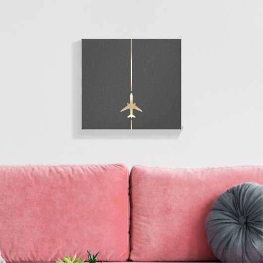 Minimalistische Luchtvaart Canvas Print (Insitu (Woonkamer))