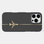 Minimalistische luchtvaart iPhone hoesje (Achterkant horizontaal)