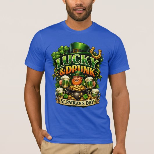Minimalistische Lucky Shamrock T-Shirt (Voorkant)