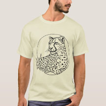Minimalistische Luipaard Lijnkunst – Wild en Majes