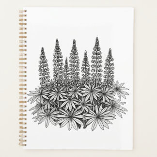Minimalistische Lupine Botanische Planner