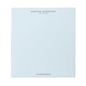 Minimalistische luxe blauw notitieblok (Voorkant)