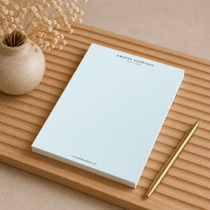 Minimalistische luxe blauw notitieblok