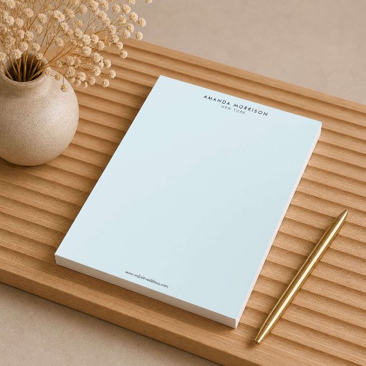Minimalistische luxe blauw notitieblok