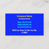 Minimalistische luxe blauwe kleur - Elegant Eenvou Visitekaartje (Achterkant)