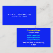Minimalistische luxe blauwe kleur - Elegant Eenvou Visitekaartje (Voorkant / Achterkant)