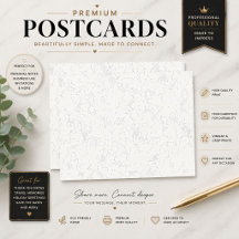 Minimalistische luxe bloemenpostkaart