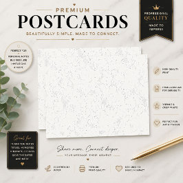 Minimalistische luxe bloemenpostkaart briefkaart