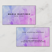 Minimalistische luxe boetiek Abstracte Waterverf Visitekaartje (Voorkant / Achterkant)