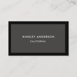 Minimalistische luxe boetiek donkergrijs & zwart visitekaartje